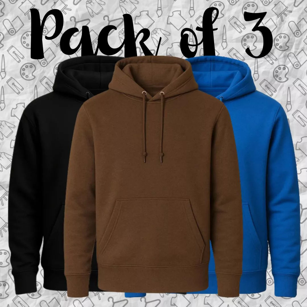 Pack of 3 | Basic Hoodie | Plain