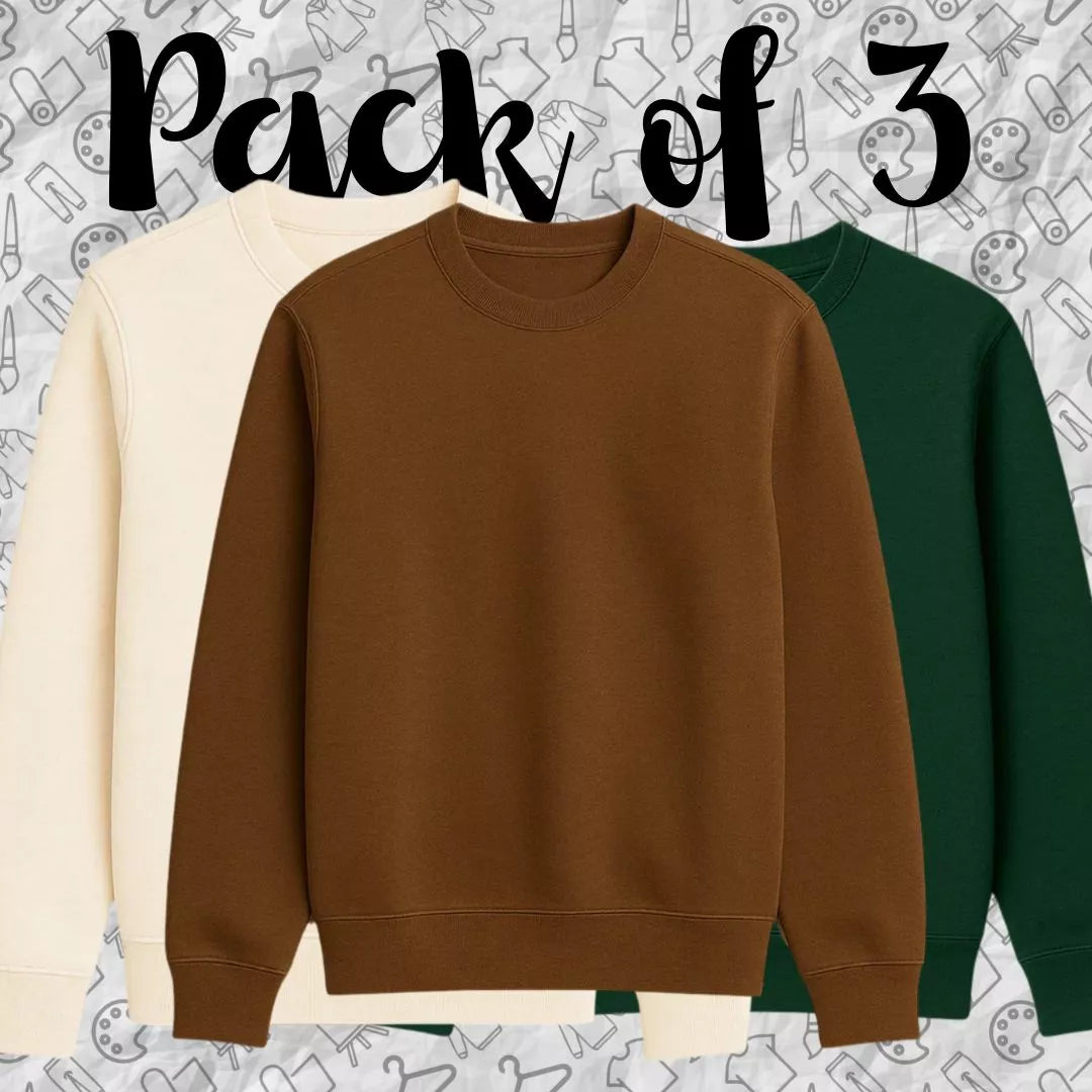 Pack of 3 | Basic Sweatshirt | Plain