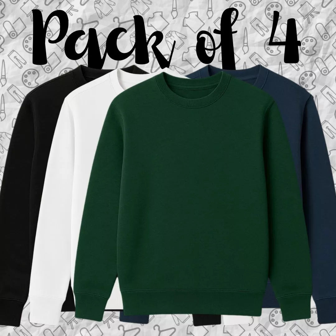 Pack of 4 | Basic Sweatshirt | Plain